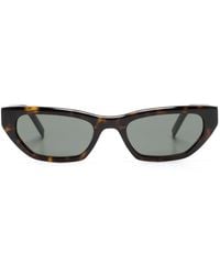Saint Laurent - Tortoiseshell-Effect Cat-Eye Frame Sunglasses - Lyst