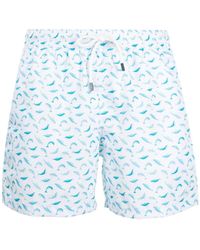 Fedeli - Madeira Dolphin-print Swim Shorts - Lyst