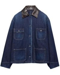 Prada - Denim Trucker Jacket - Lyst