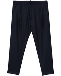 Dondup - Flannel Wool-Blend Tapered Trousers - Lyst