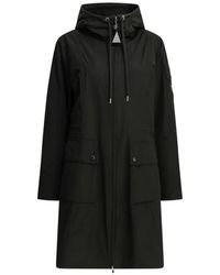 Moncler - Manteau Laerte À Capuche Et Lien De Resserrage À La Taille - Lyst
