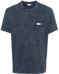 Fay - T-shirt en coton à logo appliqué - Lyst