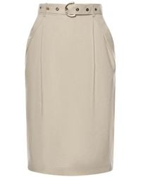Pinko - Belted Midi Skirt - Lyst
