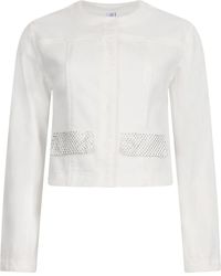 Liu Jo - Rhinestone-Detailing Denim Jacket - Lyst