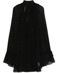 STAUD - Roux Pleated Ruffled Mini Dress - Lyst