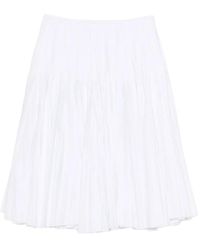 N°21 - Pleated Midi Skirt - Lyst