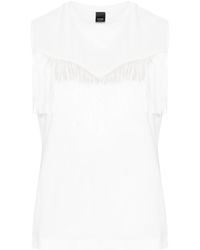 Pinko - Cotton Top Twilight With Fringes - Lyst