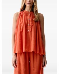 ViCOLO - Gathered Button-Placket Top - Lyst