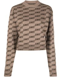 Balenciaga - Pullover mit BB-Muster - Lyst