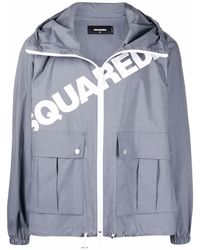 DSquared² - Logo-Print Hooded Jacket - Lyst