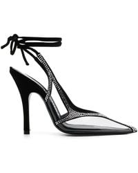 The Attico - Venus Chrome Slingback Pumps - Lyst