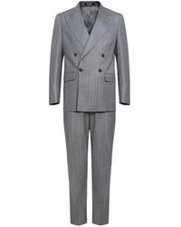 Franzese Collection - Pinstripe Double-Breasted Suit - Lyst