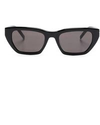 Saint Laurent - Logo-Plaque Cat-Eye Frame Sunglasses - Lyst