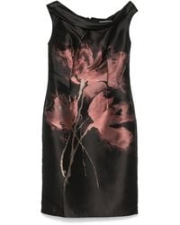 Talbot Runhof - Floral-Jacquard Midi Dress - Lyst