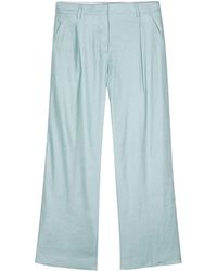 Lardini - Feni Linen-blend Straight Trousers - Lyst