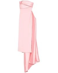 Solace London - Drapiertes Kinsley Abendkleid aus Satin - Lyst