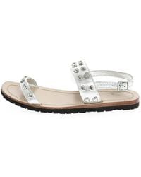 Moschino - Heart-Stud Leather Sandals - Lyst