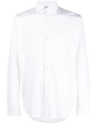 Eleventy - Contrasting-Trim Cotton Shirt - Lyst