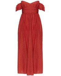Matteau - Polka-Dot Off-Shoulder Dress - Lyst
