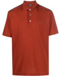 Zegna - Patch-pocket Cotton Polo Shirt - Lyst