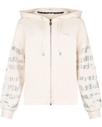 Liu Jo - Studded Zip-Up Hoodie - Lyst