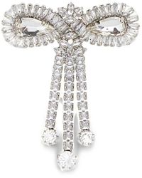 Alessandra Rich - Broche Nœud À Ornements En Cristal - Lyst