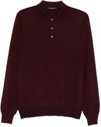 Tagliatore - Long-Sleeve Buttoned Polo Shirt - Lyst