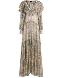 Etro - Vestido largo de seda con estampado de cachemira - Lyst