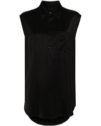 MM6 by Maison Martin Margiela - Viscose Shirt With Lived-In Effect - Lyst