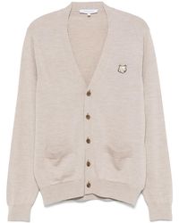 Maison Kitsuné - Bold Fox Head Wool Cardigan - Lyst
