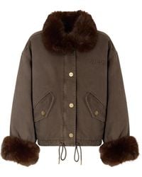Pinko - Faux-Fur Trim Jacket - Lyst