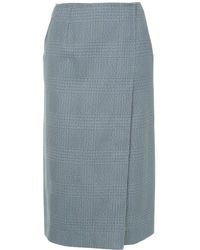 CALVIN KLEIN 205W39NYC Plaid Skirt - Gray