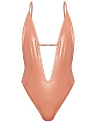 DIESEL - Daisy-Dnm Plunging Swimsuit - Lyst