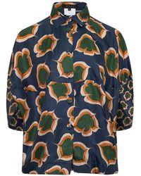 Biyan - Leaf-Print Silk Shirt - Lyst