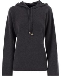 Fabiana Filippi - Ribbed Hooded Sweater - Lyst