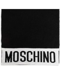 Moschino - Intarsia Knit-Logo Scarf - Lyst