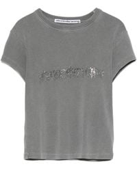 Alexander Wang - Baby Tee With Hotfix Graphic - Lyst