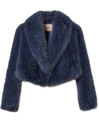 Twinset - Short Faux Fur Jacket - Lyst