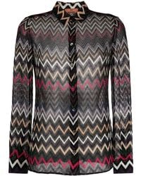 Missoni - Blouse Met Zigzag Patroon - Lyst