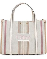 Chloé - Small Woody Loop Canvas Tote Bag - Lyst
