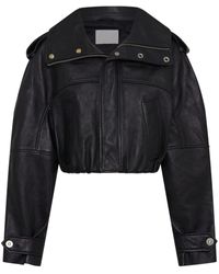 Dion Lee - Cropped Panelled Leather Jacket - Lyst