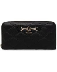 Guess - Maxi Frances Quilted Logo-Plaque Wallet - Lyst