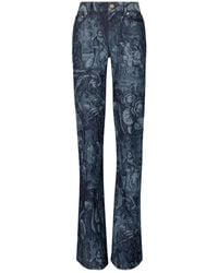 Tory Burch - Jeans Svasati Con Stampa - Lyst