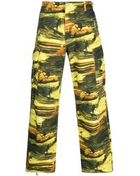 ERL - Yellow Surf Print Cargo Pants - Men's - Cotton - Lyst