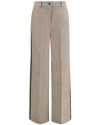 P.A.R.O.S.H. - Side-Stripe Wide-Leg Trousers - Lyst