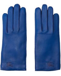 Burberry - Ekd-debossed Leather Gloves - Lyst