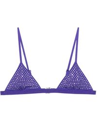 Patrizia Pepe - Rhinestone-Embellished Triangle Bras - Lyst