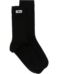 Gcds - Logo-Embroidered Ribbed Socks - Lyst