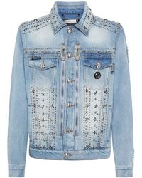 Philipp Plein - Star-Stud Embellished Denim Jacket - Lyst