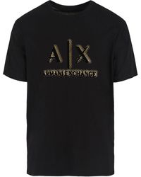 Armani Exchange - T-shirt con applicazione logo - Lyst